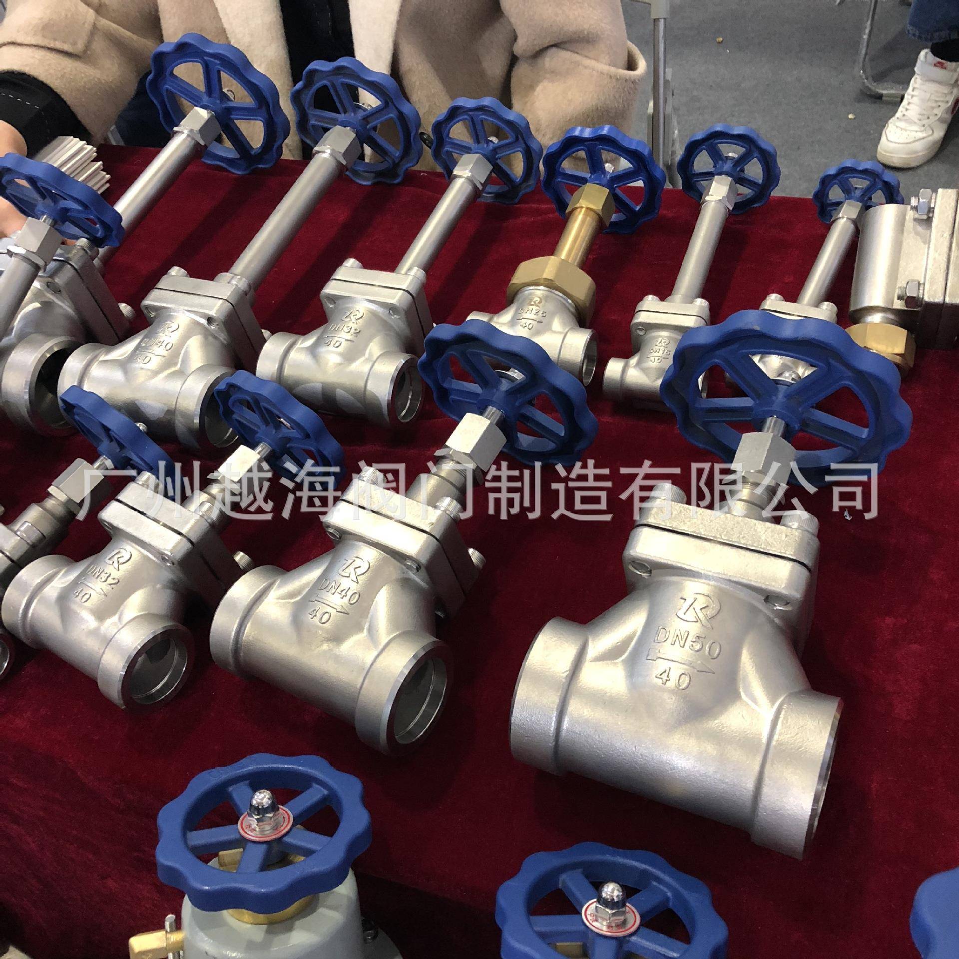 广州越海低温不锈钢截止阀DJ61F-40P焊接截止阀液氧液氮NG型阀门