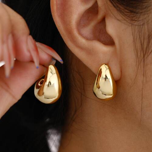 Water droplet earrings for women水滴豆豆耳环小众气质简约耳饰