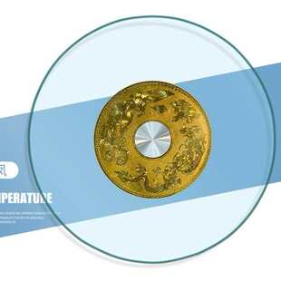 餐桌旋转圆盘玻璃转盘圆桌钢化玻璃酒店圆形台面饭桌底座玻璃转盘