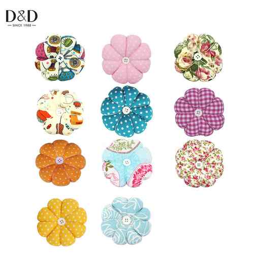 D&D-跨境布艺针垫工具欧式南瓜针插包花朵手腕DIY手工女红针线器