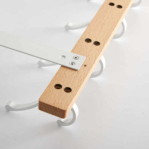 创意复古木质挂钩挂衣钩壁挂墙上免打孔浴室置物收纳衣服挂架