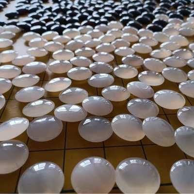 黑透红玛瑙围棋子加冰料白玛瑙围棋子
