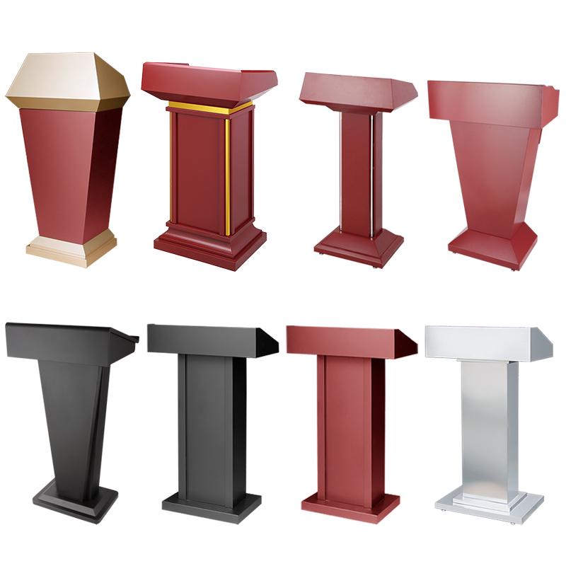 不锈钢迎宾台餐厅接待台物业门岗礼宾台咨客台会议室演讲发言讲台