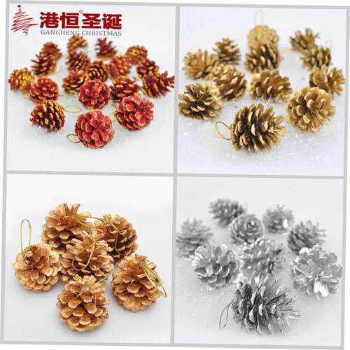 Christmas tree decoration pendant Stained Christmas Pinecone
