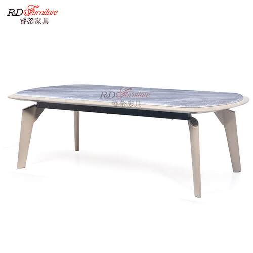 现代简约茶几方形茶几长茶几洽谈桌边几角几微晶石茶几客厅家具