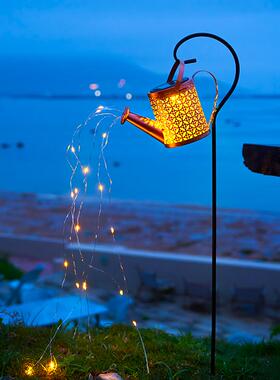外防水RIZ庭院花园小院布置太阳能灯星星灯水壶灯装挂饰灯树户草