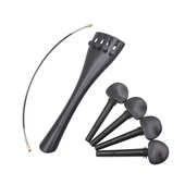 尼龙尾绳 4大提琴3件套铝合金拉线板 4个乌木旋钮提琴配件 IRIN