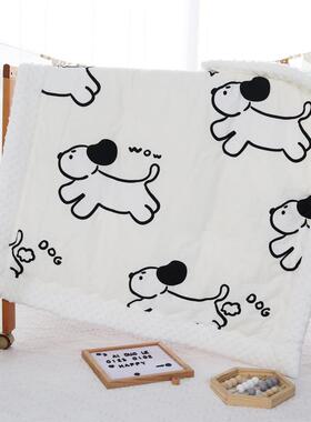 婴儿被子冬季秋JC21730安抚纯豆豆绒被新生儿宝宝盖棉毯幼儿园儿