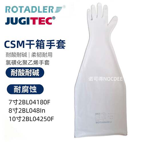 罗特德勒RotAdler干箱手套10寸CSM氯磺化聚乙烯橡胶手套2BL04250F