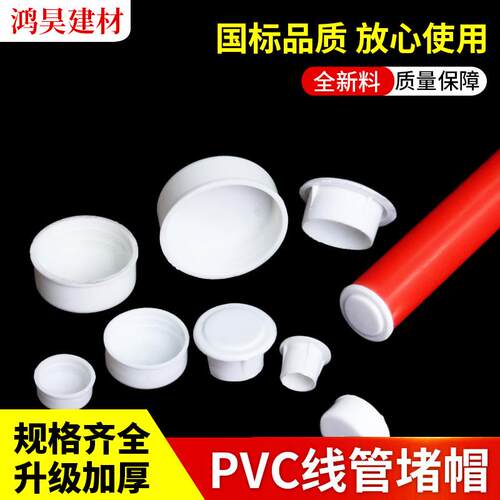 PVC线管堵头堵帽 16/20/25线管管帽杯梳内堵头塑料防尘塞保护塞