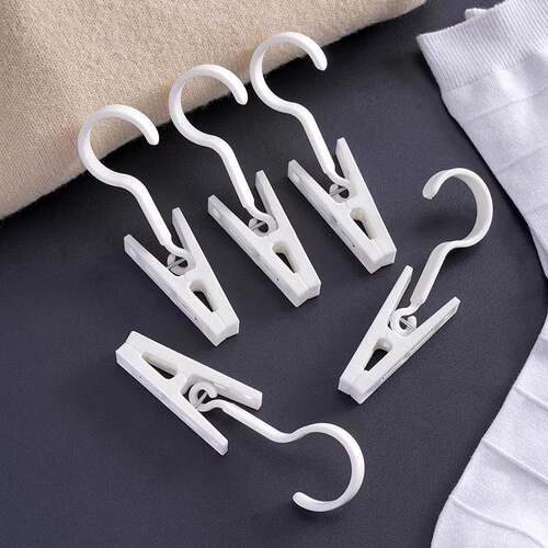 Plastic windproof clothespins with hanging rope, small clips