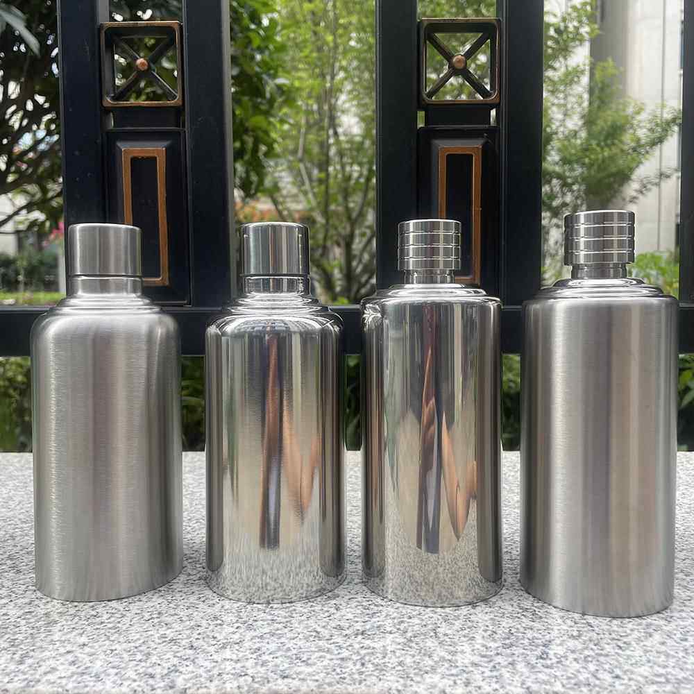 酒壶不锈钢高档1斤2斤装家用随身便携式个性加厚创意小白酒瓶
