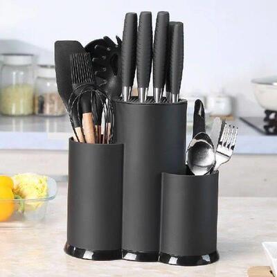 Household Universal Knives Holder Plastic Black/White