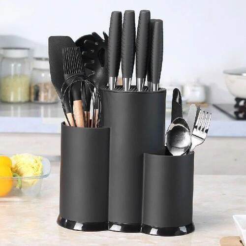 Household Universal Knives Holder Plastic Black/White