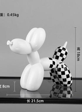 正品欧现代北创意棋盘狗轻奢树脂高级感桌电面客厅格视柜装饰可爱