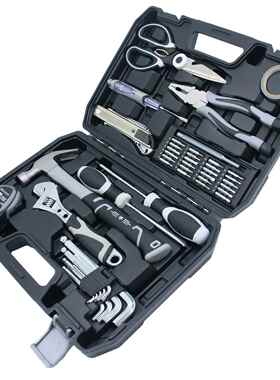 家用工具LQL具箱套家庭车载日常电工装五金工大全老虎钳内角扳六