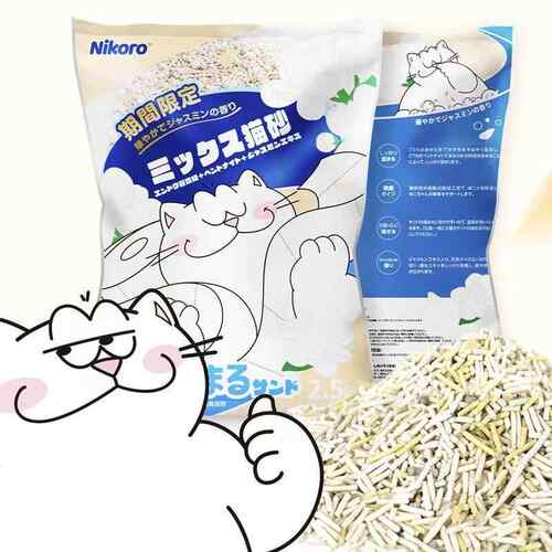 除臭猫砂妮砂可露niko妮可露混ro无猫混合膨润土腐猫砂5斤*6包尘