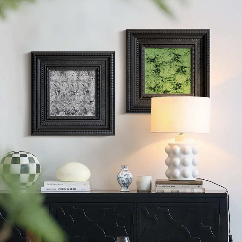 中古风玄关拐角壁挂画法式复古软装入户背景墙客厅实物立体装饰画