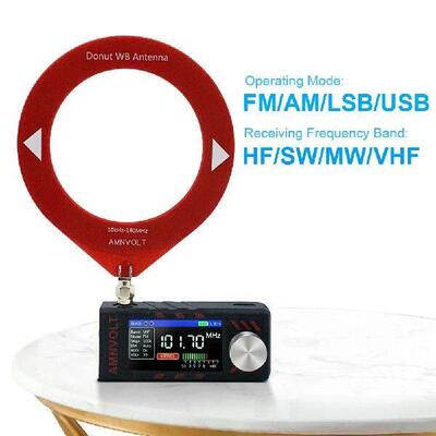 SI4732 Mini Pocket Radio 1.9inch IPS Screen HF SW MW VHF