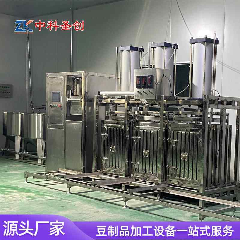 新款多功能型干豆腐机 白干五香豆腐干生产线 烧烤豆干生产视频