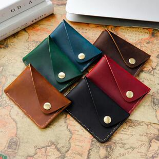 truck pickup cattle wallet卡包 with buckle cover Handmade