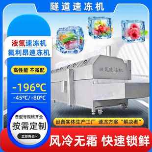 196℃液氮深冷流水线 对虾 馒头蔬菜速冻机 速冻机 牛排液氮隧道式