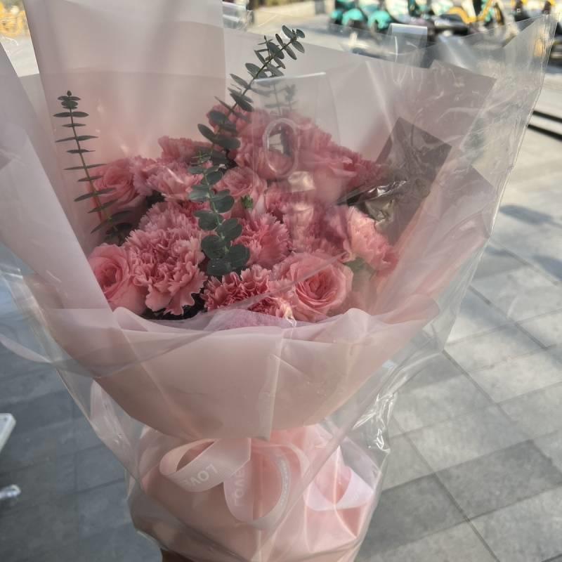中号50个鲜花手提袋.高级花束袋.鲜花外卖配送袋.网红手提袋