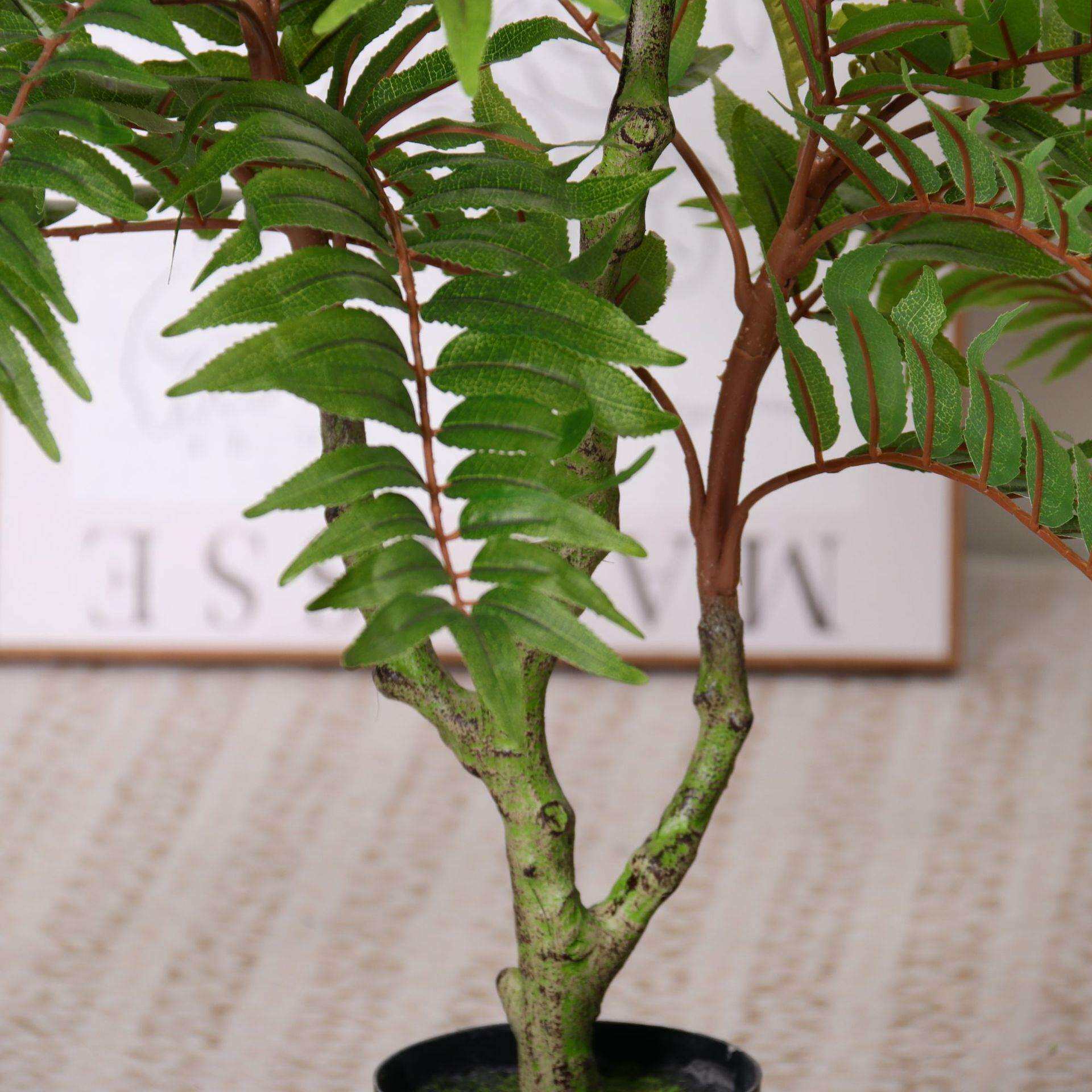 仿真绿植 香椿树假树盆栽 室内客厅仿真植物橱窗造景落地装饰摆件