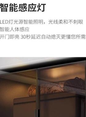 推门拉门衣柜家用卧实室木现代UIO约轻奢意式极简简玻璃门滑移门