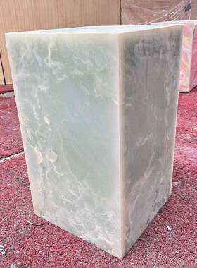 绿玉平面方柱桌轻奢卧室边几床头柜客厅现代简约方形小桌子