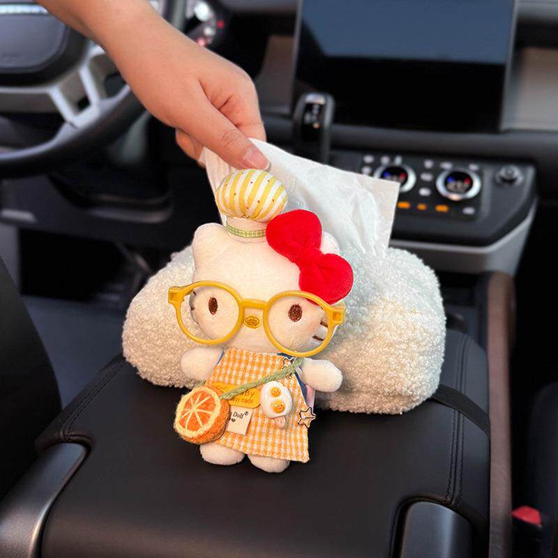2025新款Hellokitty汽车扶手箱纸巾盒高级感车载纸抽盒车内用可爱