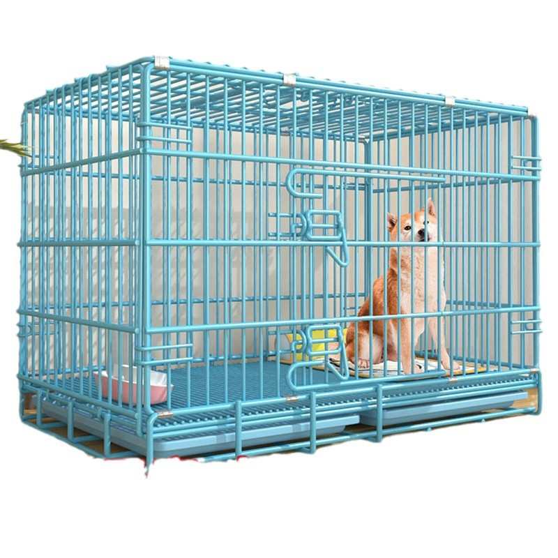 狗笼子中小型犬法斗泰迪柴犬加粗铁笼折叠笼狗屋猫别墅宠物窝批发