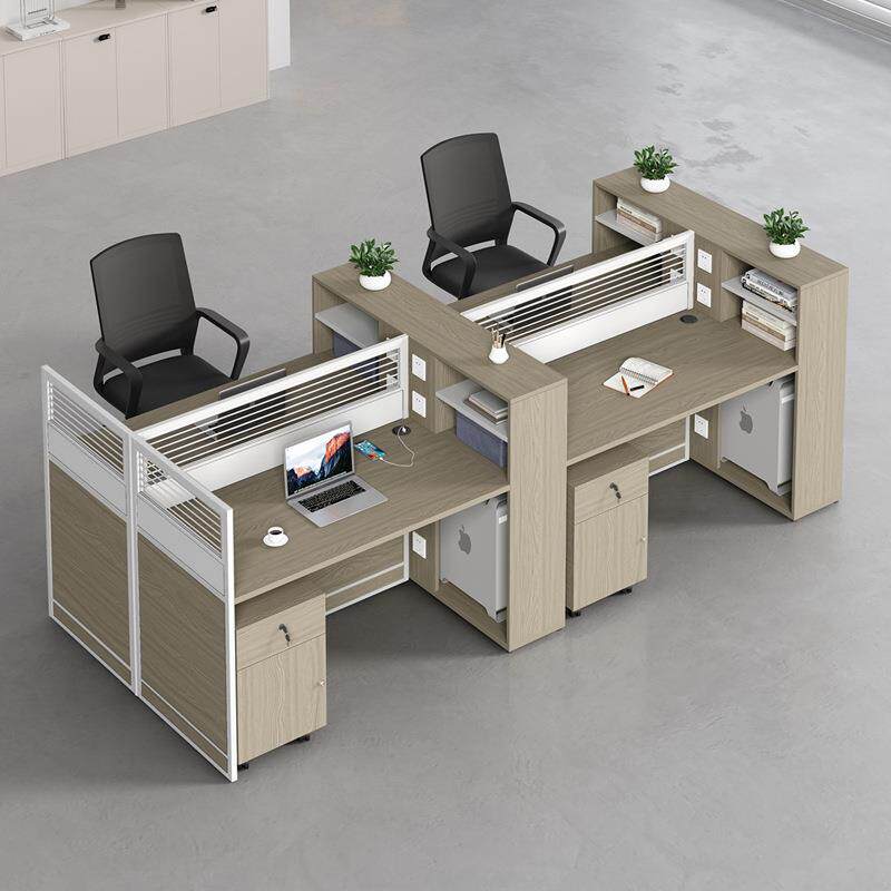 公司屏风办公桌带边柜职员桌屏风办公室电脑单人员工位职工办公台