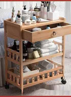 车美发院推理发店小推车柜足浴店养生馆FSH实木工具车子竹