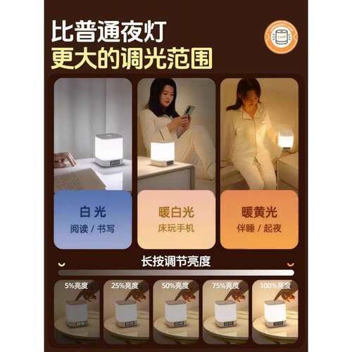 语音遥控充电触摸小夜灯月子婴儿喂奶护眼专用台灯床头灯卧室睡眠