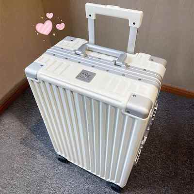 高档玖行李箱ins网红新款26寸箱女铝框万向轮杆拉密码旅行子24/20