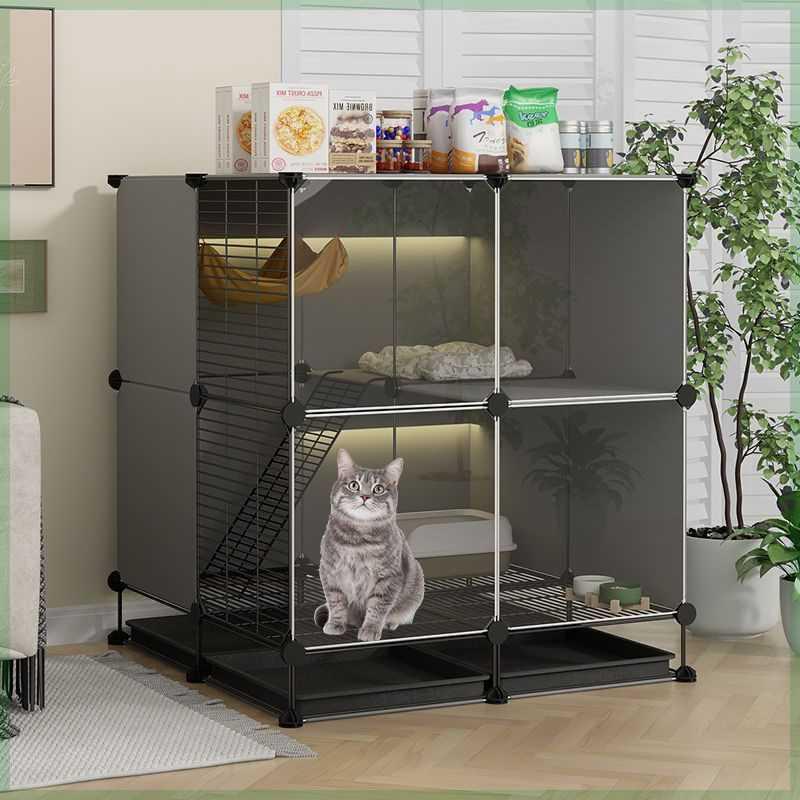 新款全景猫笼子家用猫别墅超大自由猫窝猫舍宠物流浪猫咪猫柜用品