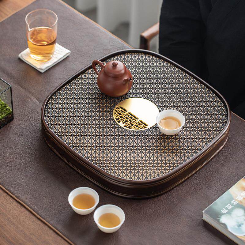 新款直销高档茶盘家用大小茶海储水式竹制茶座精品楠竹茶台干泡台