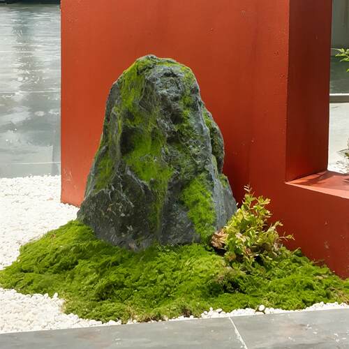 彷真假石头玻璃钢英德石造景假山石拍摄道具摆件空心石头橱窗装饰