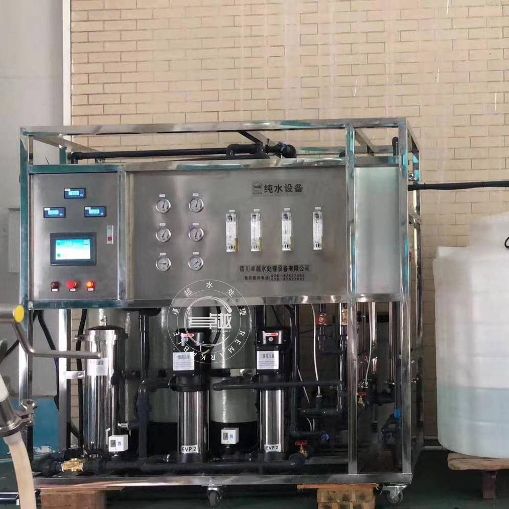 四川反渗透水机厂家生物科技实验用双级反渗透纯化水设备500L/H