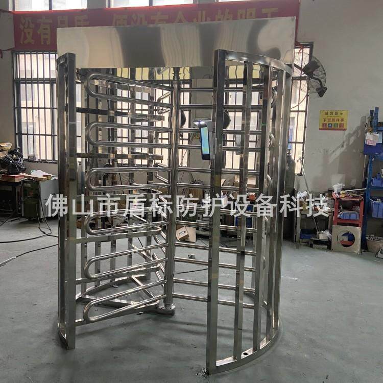 车站景区单位不锈钢全高单向门来图生产各款式全高挡闸十字旋转门