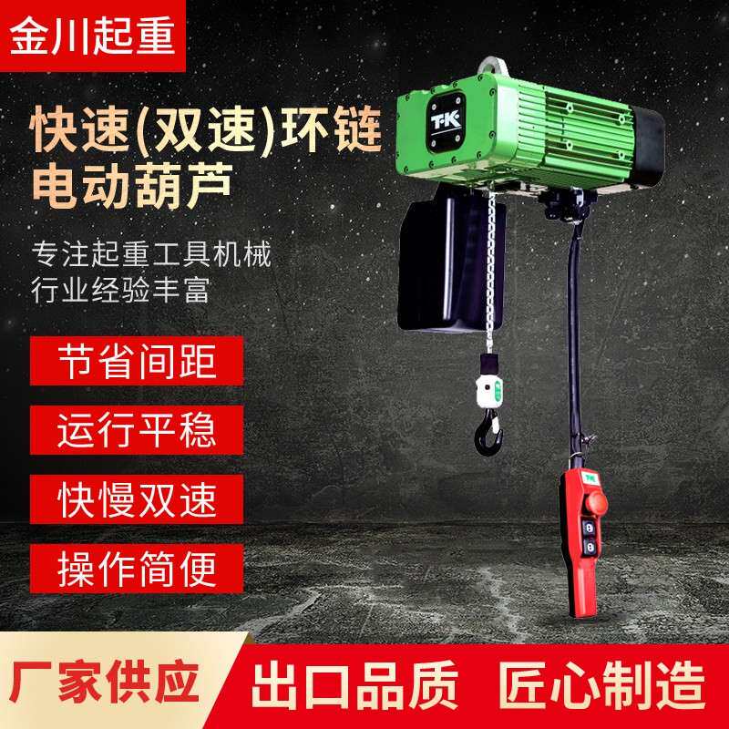 固定式环链电动提升机/双速链条电动葫芦快慢速电动欧式吊机0.5吨