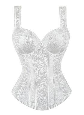 Steampunk Corset with Cup Lingerie Zipper Side Straps Overbu