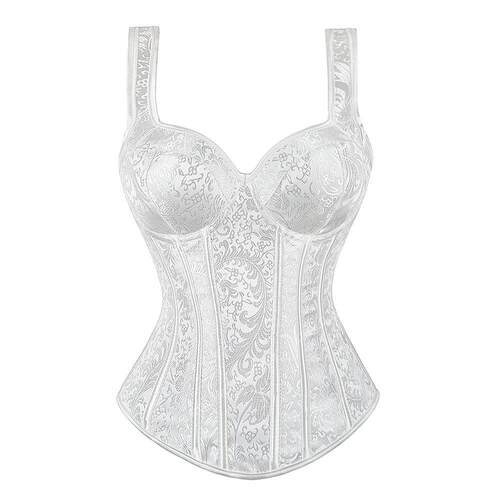 Steampunk Corset with Cup Lingerie Zipper Side Straps Overbu