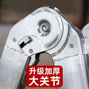 家用镀锌铁梯子加厚登高人字梯合页折叠梯特厚方形工程梯防滑结实