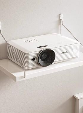 Wall-mounted shelf for home projectors, no drilling required