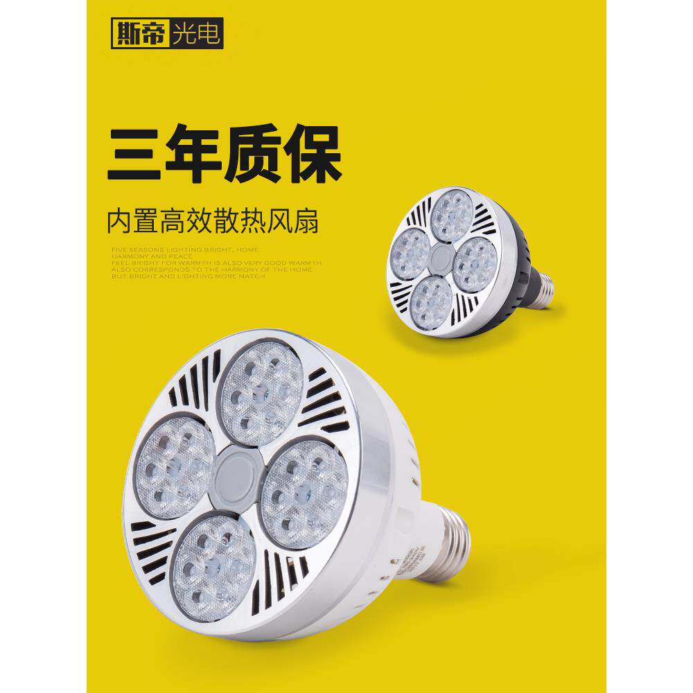 服装商店Led轨道聚光灯灯泡珠宝商店Par30轨道光源螺旋灯座灯杯