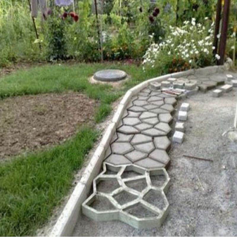 园艺用品工具加固小道路成型水泥分割鹅卵石装饰拼花铺装大石材模