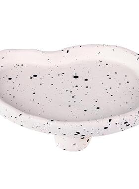 北高脚豆NCM豆托盘首饰收欧摆纳家居软件装客厅茶几收纳盘浴室香