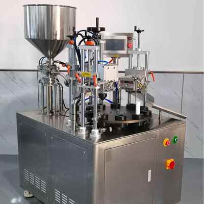 Semi-auto 10 working station tube filling sealing machine